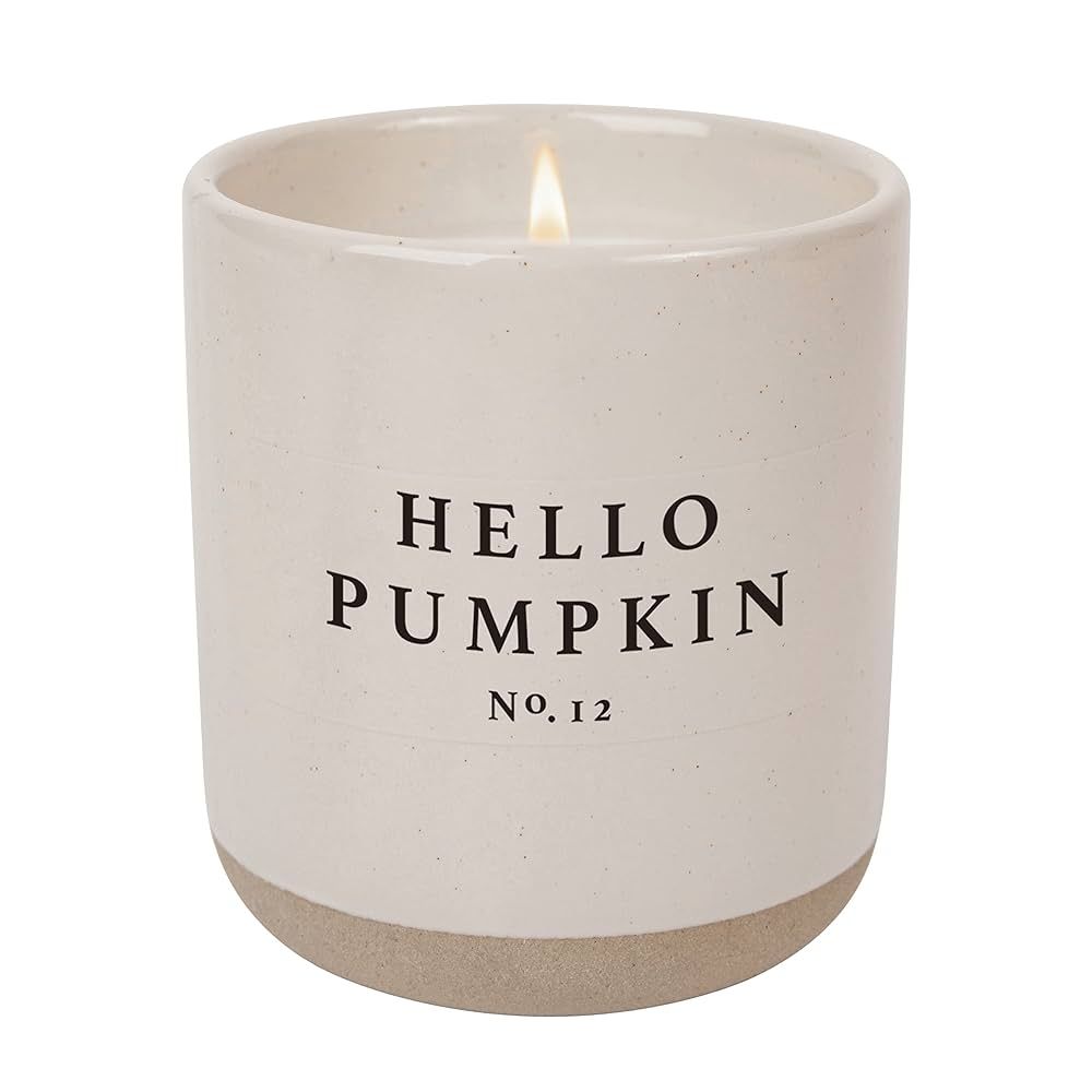 Sweet Water Decor Hello Pumpkin Soy Candle | Hot Cider, Cinnamon, Cloves, Apple, and Nutmeg Scent... | Amazon (US)