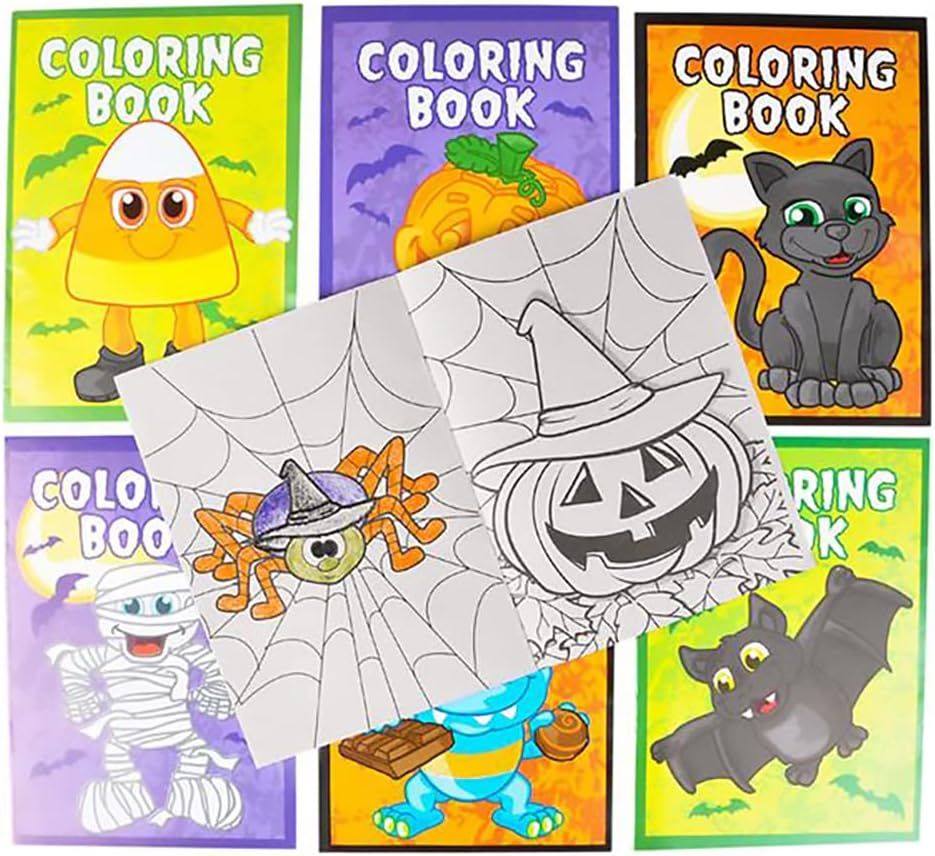 The Dreidel Company Halloween Coloring Books Party Favors for Kids, Hallowmas Trick or Treat Good... | Amazon (US)