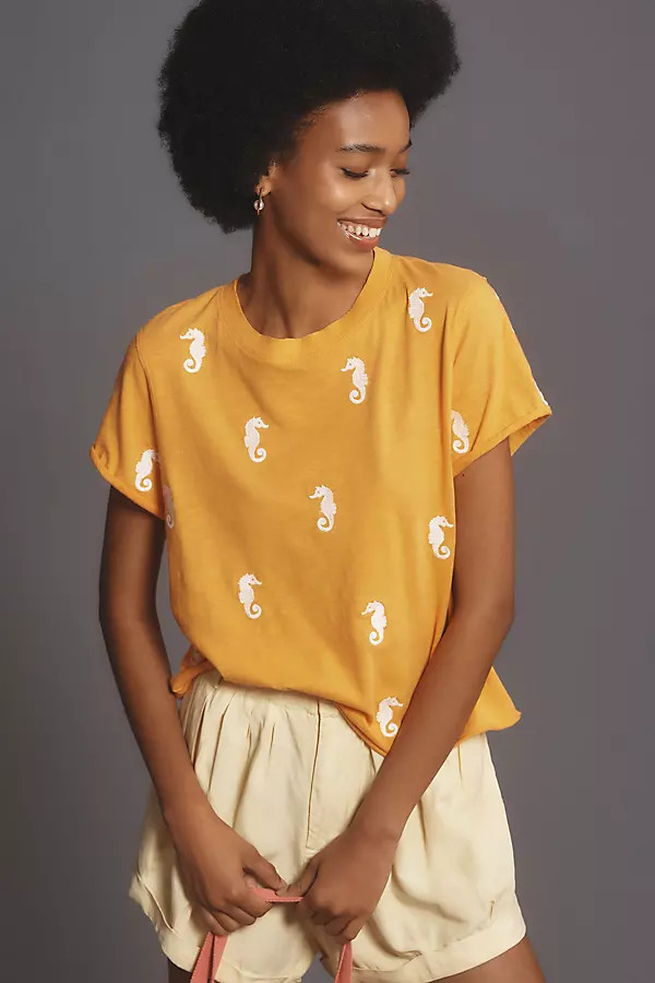 The Caitlin Boxy Tee by Maeve | Anthropologie (US)