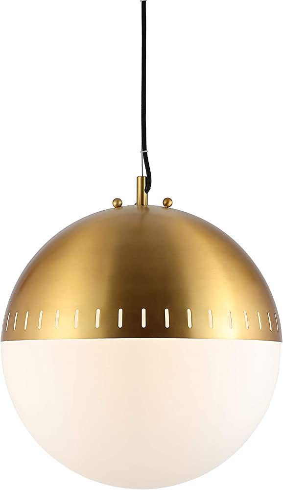 JONATHAN Y JYL9531A Remy 15.75" Adjustable Iron/Glass Art Deco Mid-Century Globe LED Pendant, Bra... | Amazon (US)