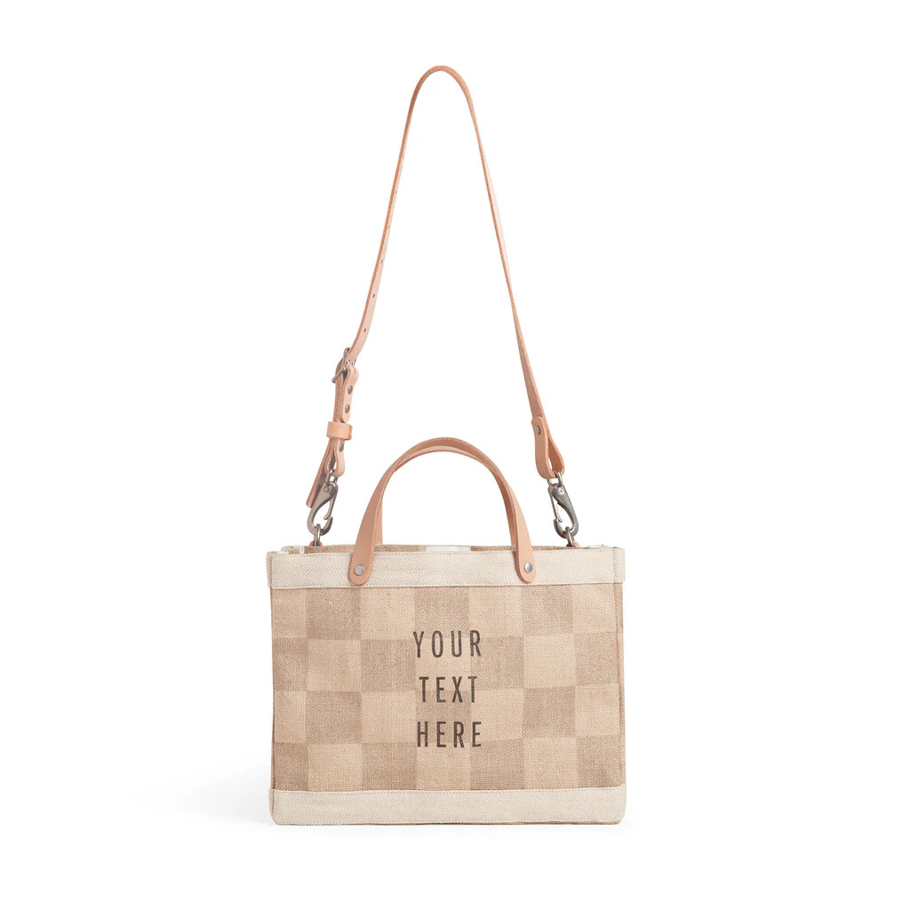 Petite Market Bag in Checker with Strap | Apolis