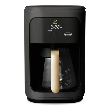 Beautiful 14-Cup Programmable Drip Coffee Maker with Touch-Activated Display, Black Sesame by Drew Barrymore | Walmart (US)