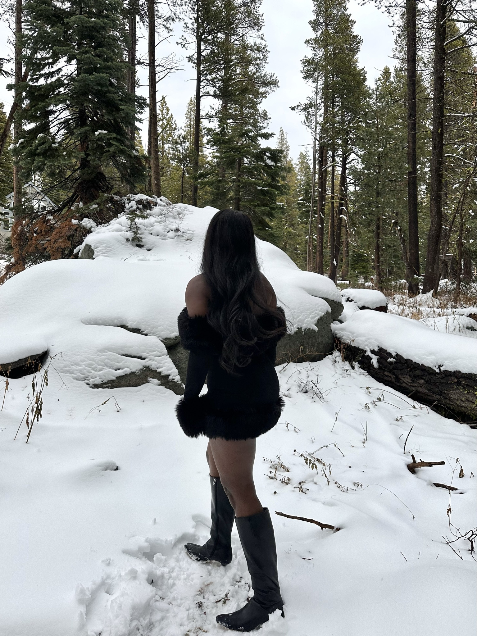 winter chemistry🩰🍨🧸❄️ wearing a black fur trimmed dress from @houseofcb

#LTKSeasonal