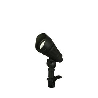 Hampton Bay 4.5-Watt Millennium Black Adjustable Light Color Outdoor Integrated LED Landscape Spo... | The Home Depot