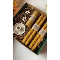 Christmas & New Year Gift Box - Candles Set Personalized Color Candlesticks Honeycomb Candle Advent Xmas | Etsy (US)