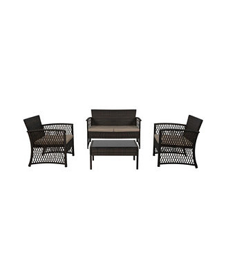 Westin Furniture 4-Piece Outdoor Patio Conversation Set & Reviews - Furniture - Macy's | Macys (US)