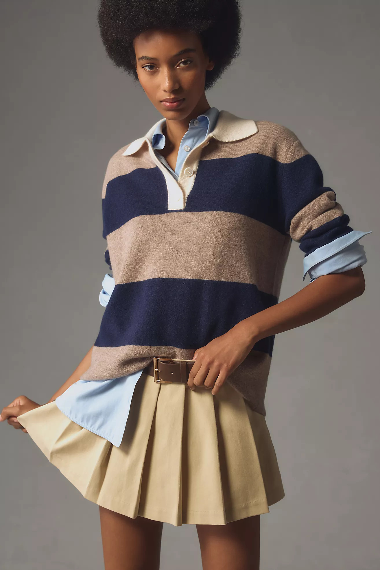 NIA Fennel Pleated Skort | Anthropologie (US)