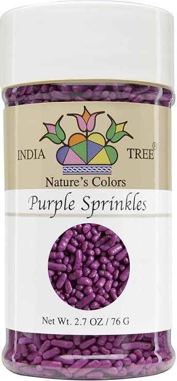 India Tree Nature's Colors Purple Sprinkles, 2.7 Ounce | Amazon (US)