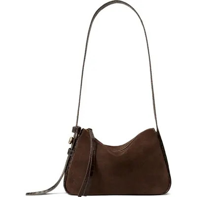 Tory Burch Small Romy Suede Shoulder Bag in Caramel at Nordstrom | Nordstrom