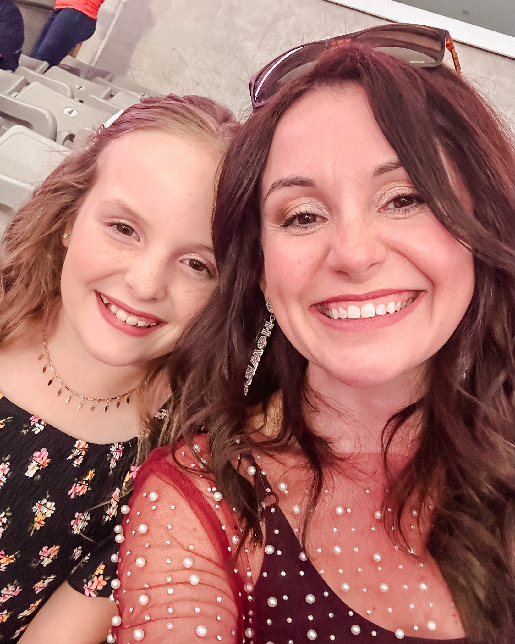 Dressing up for concerts is SO FUN because I don’t get a chance to wear pearly mesh tops in my life, like EVER. 🖤

#LTKParties