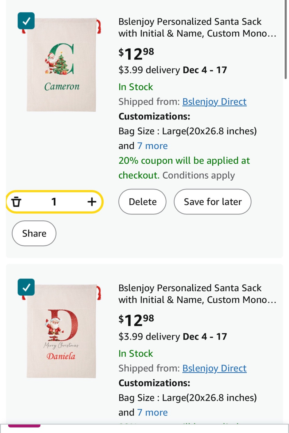 Personalized Santa 🎅🏼 sacks 

#LTKHoliday #LTKGiftGuide #LTKSaleAlert