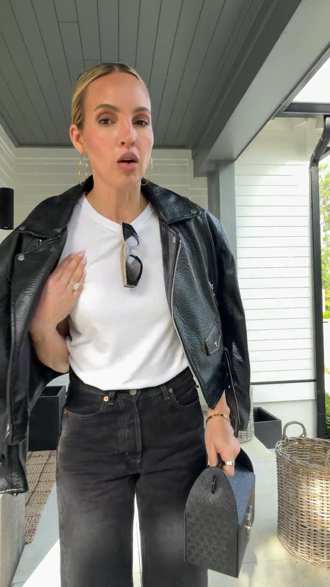Wearing a medium in the T-shirt and a large in the jacket. Jeans run tts and are tall girl friendly and they are AMAZING￼

#LTKdayinmylife #LTKTall #LTKootd