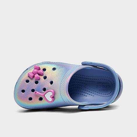 Crocs Girls Toddler Sleepover Party Classic Clog Shoes in Blue Haze Size: 8.0 | JD Sports (US)