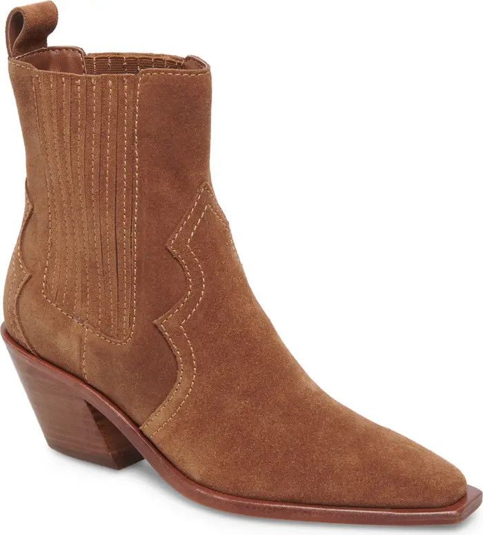 Senna Croc Embossed Western Boot (Women) | Nordstrom