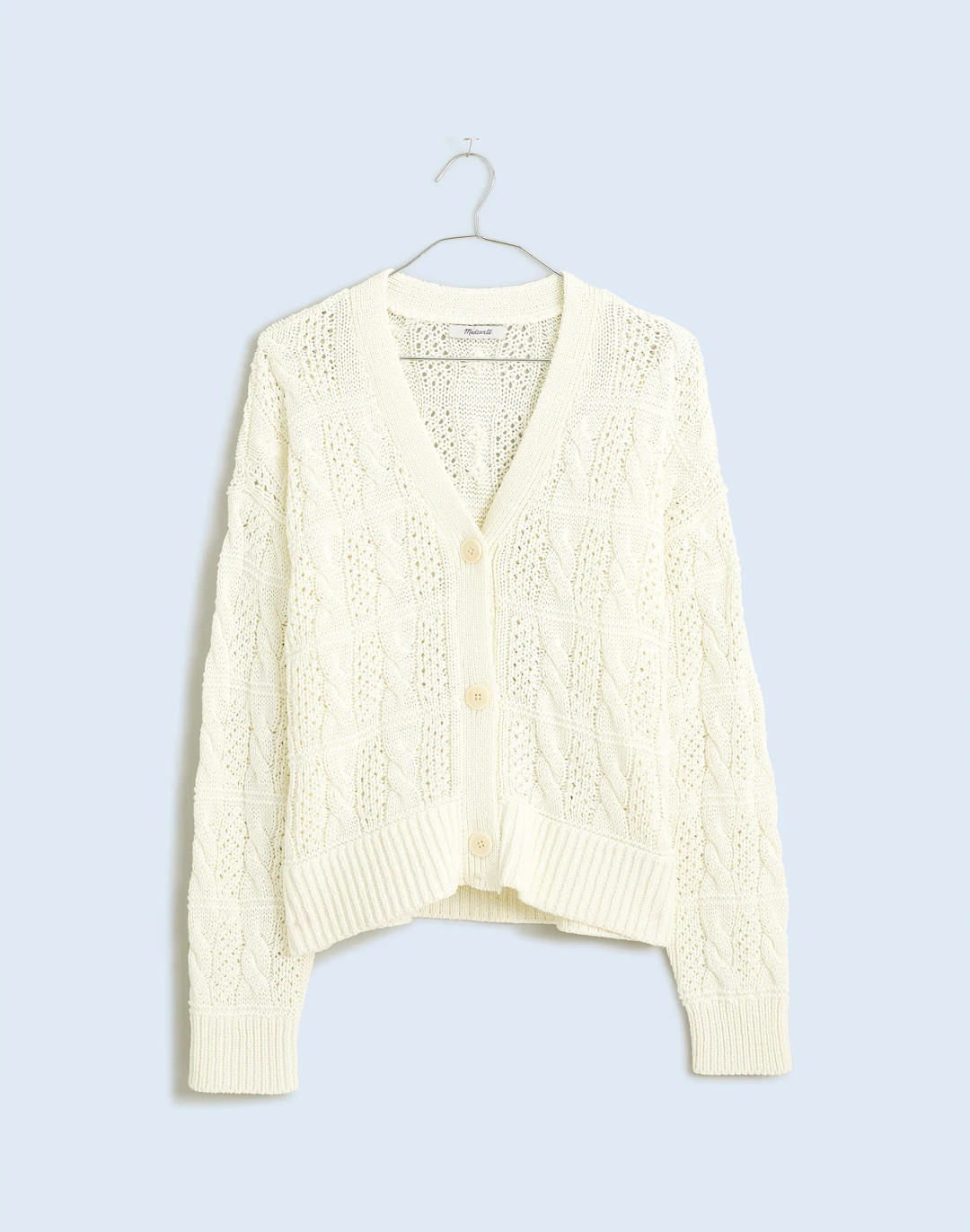 Open Cable-Stitch Cardigan Sweater | Madewell