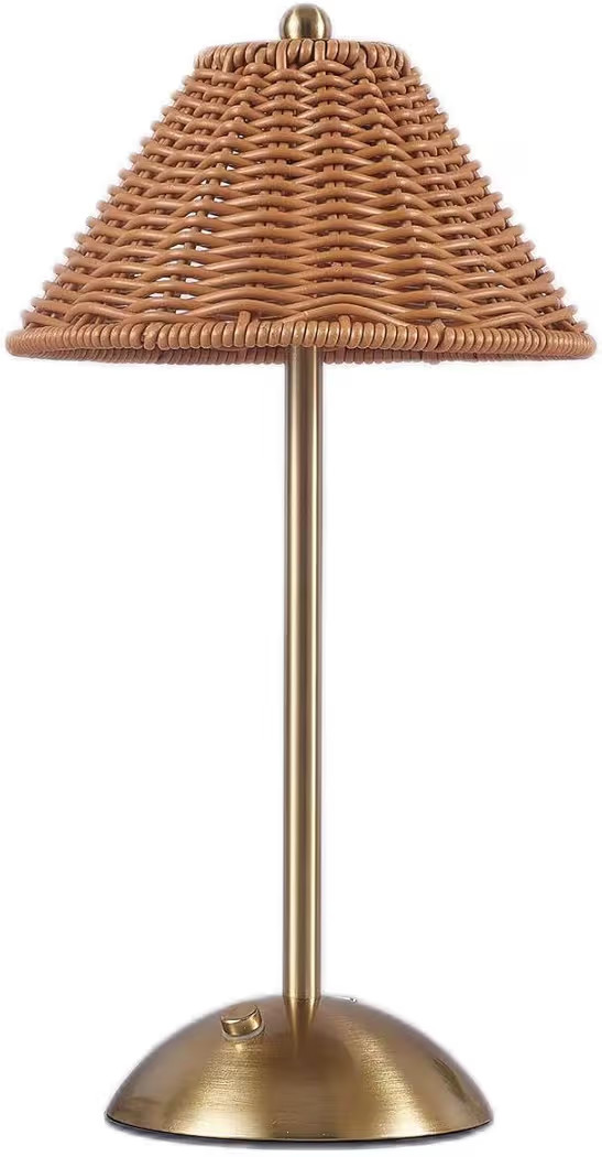 Boho Rattan Table Lamp,Wicker Night Light,LED Rechargeable Reading Lights,3 Color Touch Control D... | Amazon (US)