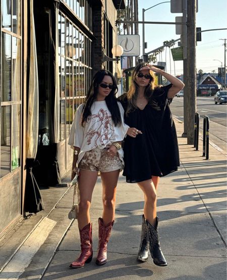 country concert outfit inspo | revolve micro shorts, free people oversized tee | country music concert outfit of the day 

#LTKStyleTip #LTKFindsUnder50 #LTKFindsUnder100