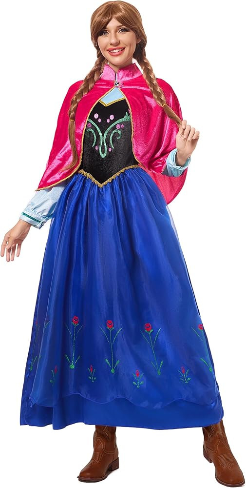 Funna Princess Costume for Women Dress Adult Halloween Cosplay with Capes | Amazon (US)