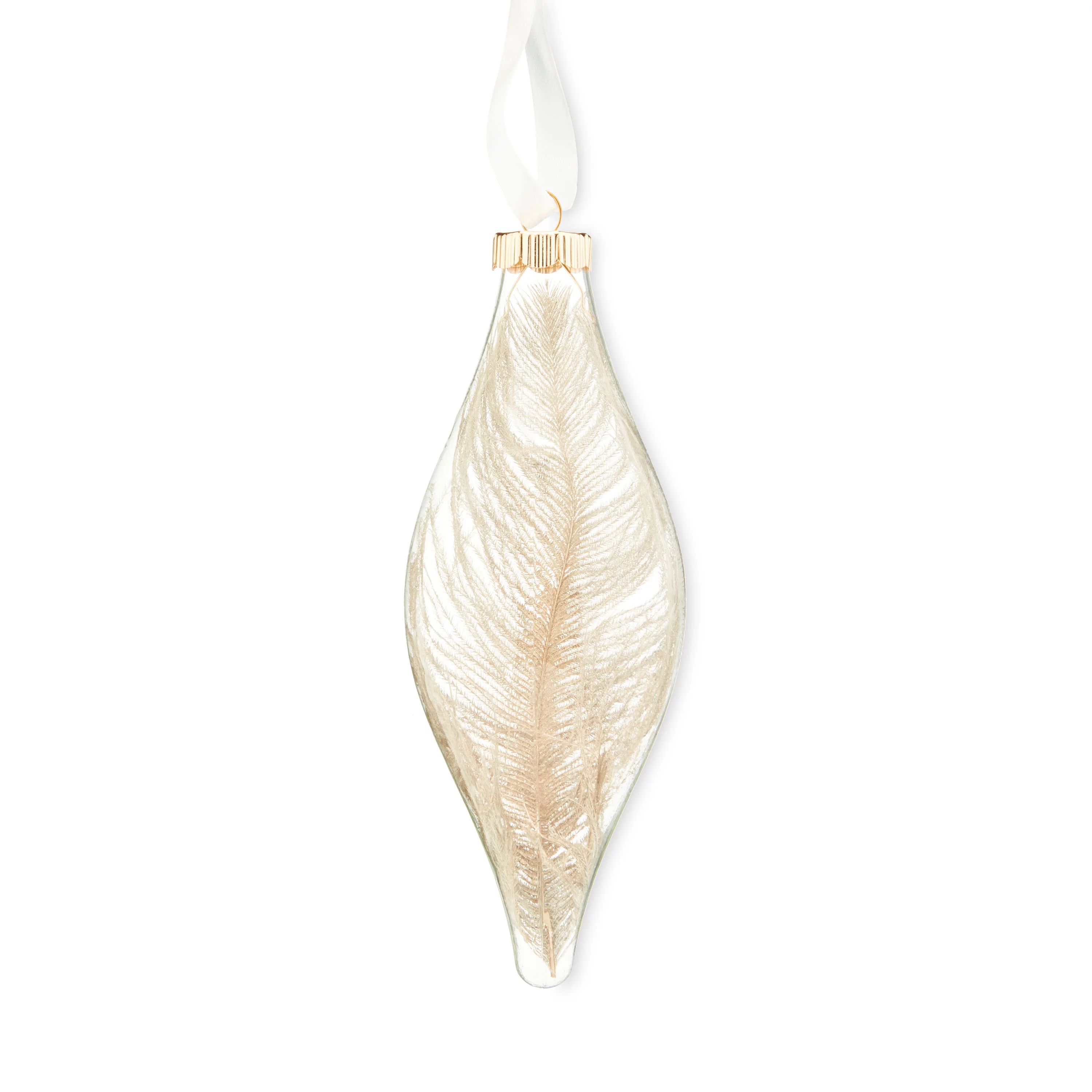 Holiday Time Champagne Feather Ornaments, 4-pack - Walmart.com | Walmart (US)