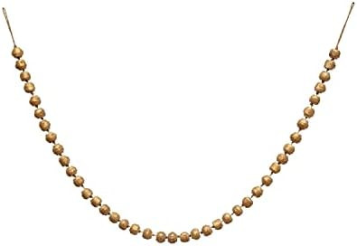 Creative Co-Op Paulownia Wood Bead Garland, Gold Finish | Amazon (US)