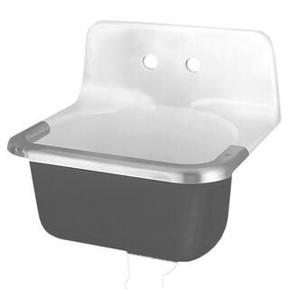 Lakewell Wall-Mount Bathroom Sink in White | The Home Depot