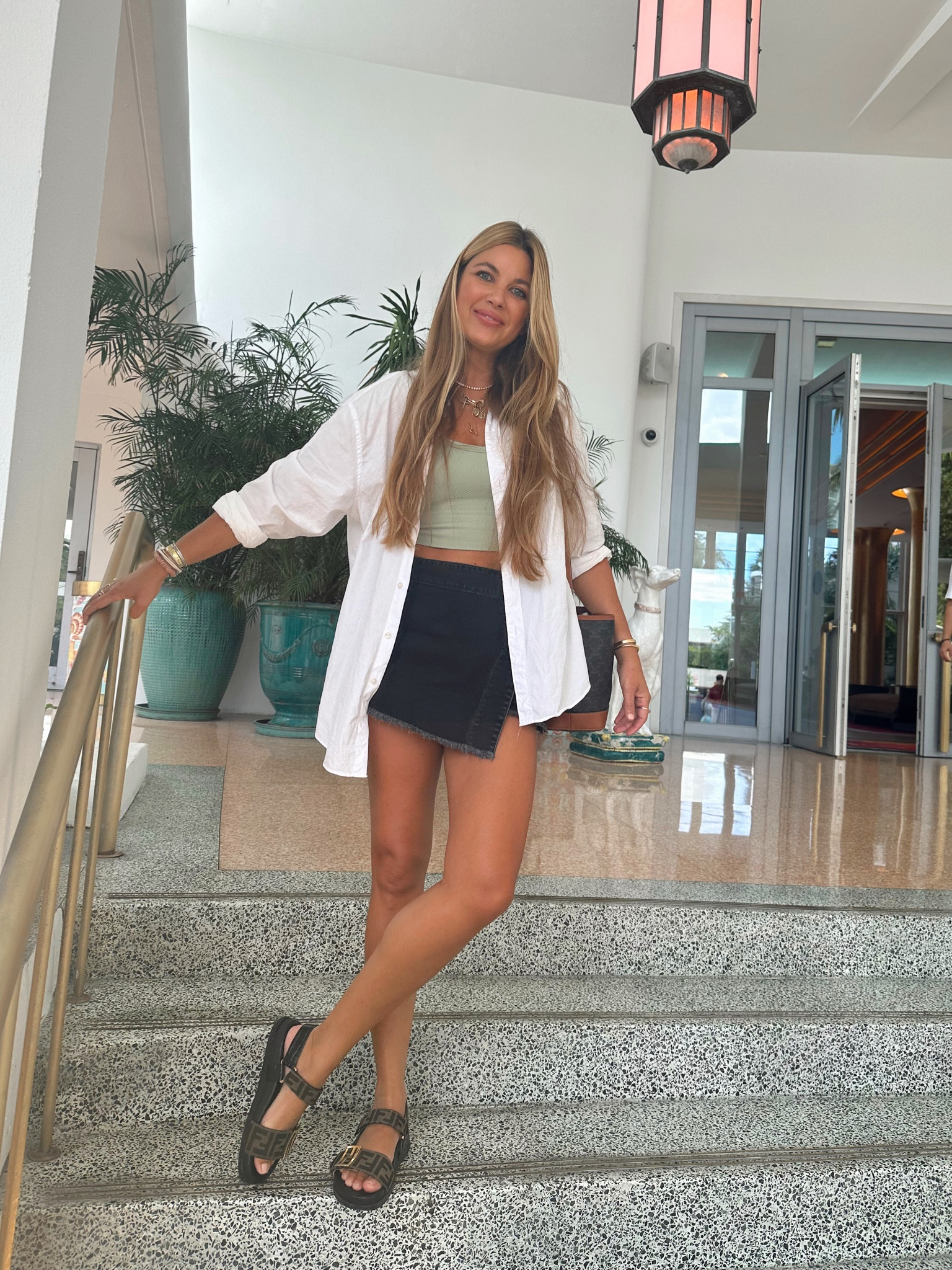 Skort, button down, mint top, 

Easy pieces for the day:
Shirt: men’s medium
Half top: medium 
Skort (I have this one in 3 colors!): size 6
🐚

#LTKunder100 #LTKunder50 #LTKbeauty