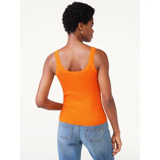 Scoop Women's Scoop Neck Ribbed Tank Top | Walmart (US)