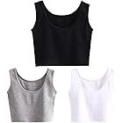 Short Yoga Dance Athletic Tank Crop Tops Shirts for Women or Teens(3 Pack) | Amazon (US)