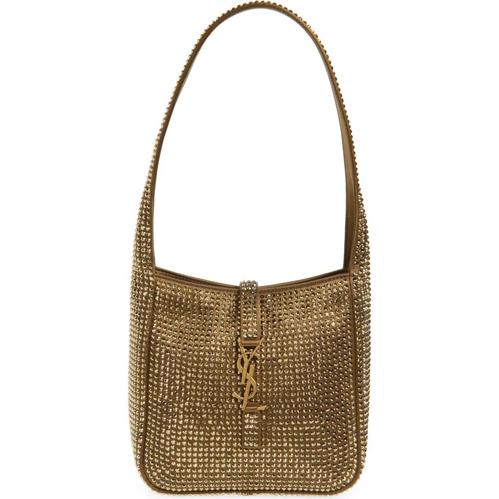 Saint Laurent Mini Le 5 À 7 Crystal Embellished Shoulder Bag in Astres at Nordstrom | Nordstrom