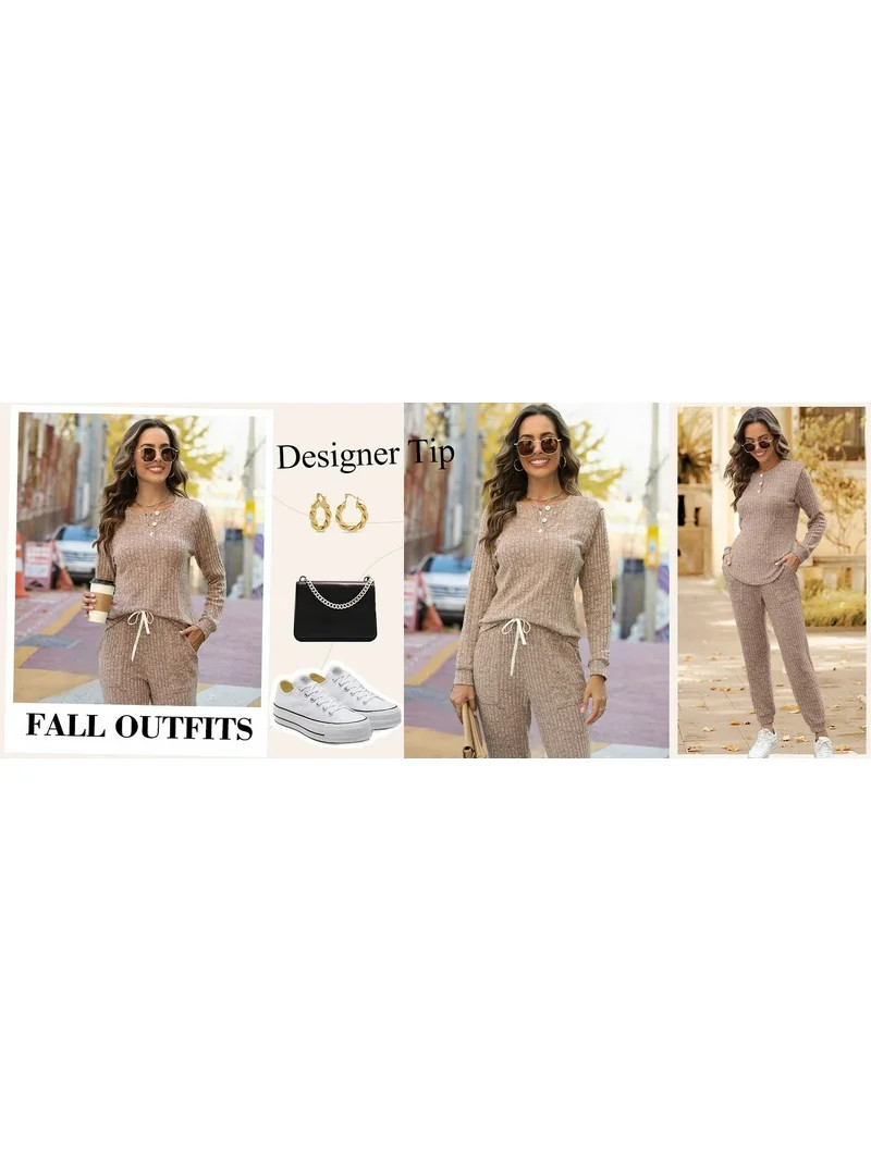 MOSHU Two Piece Womens Pajama Sets Button Down Shirts and Drawstring Pants with Pockets Solid Lou... | Walmart (US)