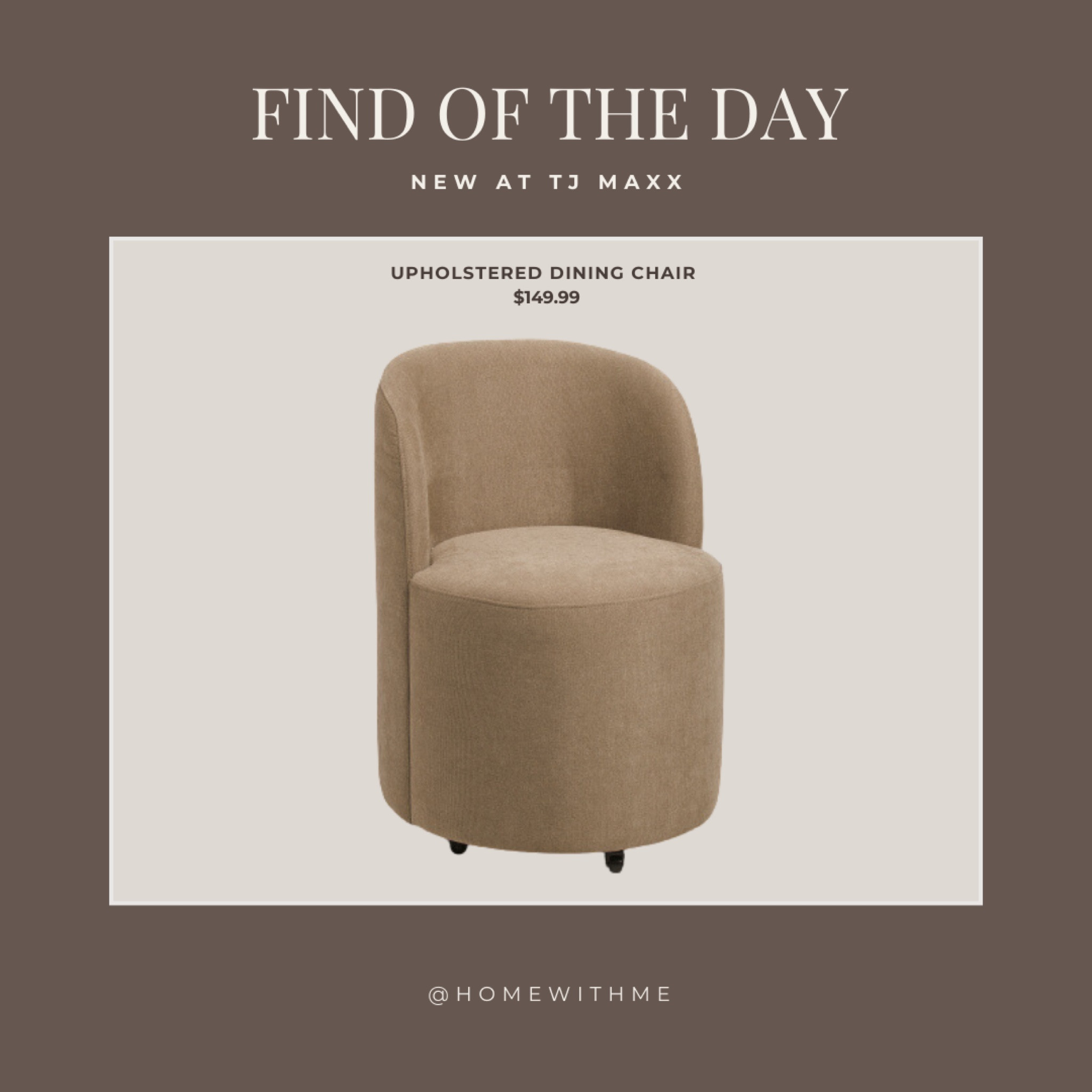 New at TJ Maxx | Upholstered dining chair 🪑 

#LTKHome #LTKSaleAlert