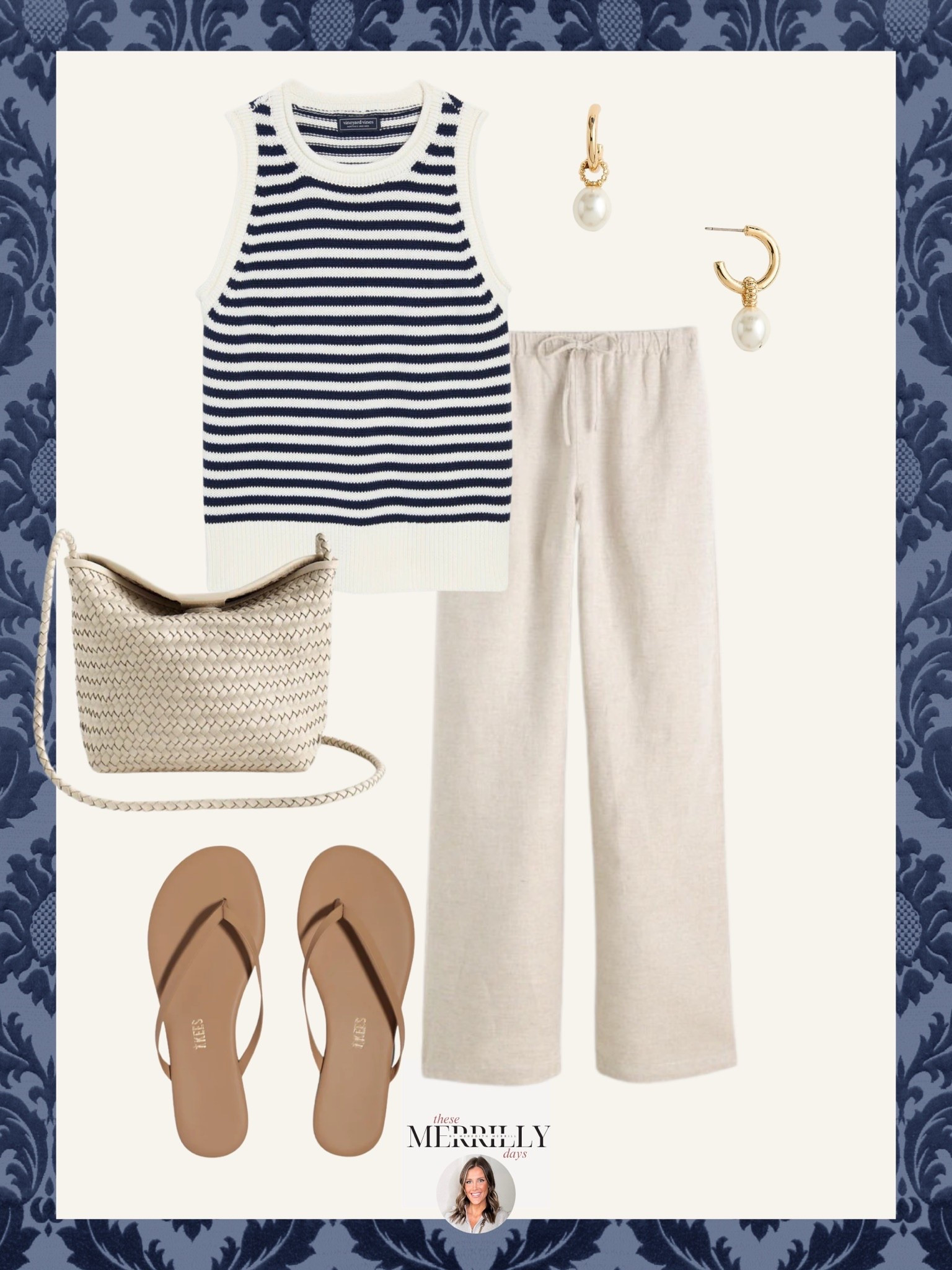 Love the navy and white trend for spring and summer and these linen pants are perfect to pair with tanks, tees and button downs or even as a swim cover up after a beach or pool day! Thesemerrillydays women’s linen pants outfit ideas linen pants summer pants spring pants navy and white outfit ideas casual summer outfit ideas 

#LTKSeasonal #LTKdayinmylife #LTKootd