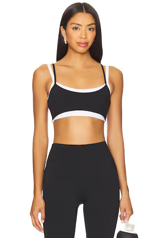 FORM Layered Sports Bra in Black & White from Revolve.com | Revolve Clothing (Global)