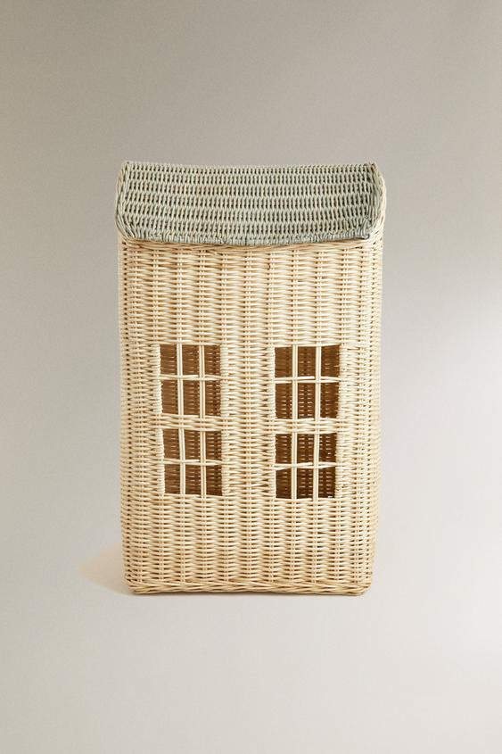 KIDS’ RATTAN HOUSE BASKET | Zara US
