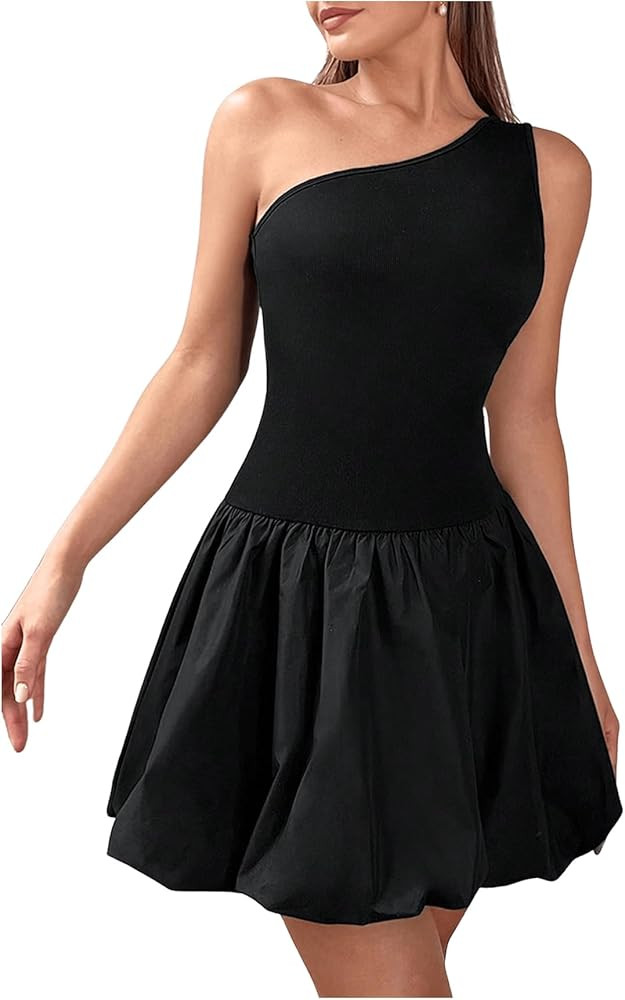 Milumia Women's Sleeveless Bubble Mini Dress Off Shoulder Y2k Short Balloon Short Dresses | Amazon (US)