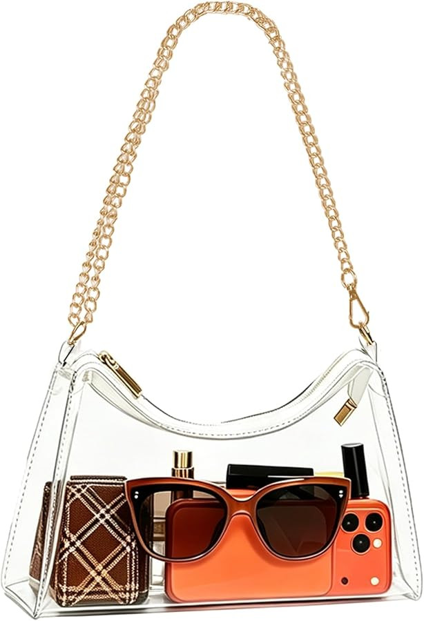 Clear Bag for Stadium Events Women's Purse Handbags Small Purse shoulder bag Crossbody Bag | Amazon (US)