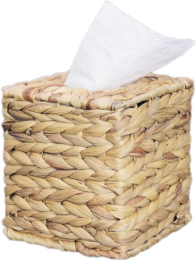 Square Tissue Box Holder Decorative Woven Tissue Box Cover Decorative Napkin Holder Automotive De... | Amazon (US)