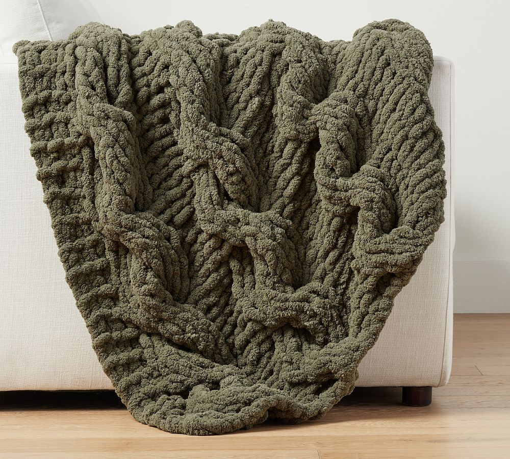 Plush Colossal Handknit Throw | Pottery Barn (US)
