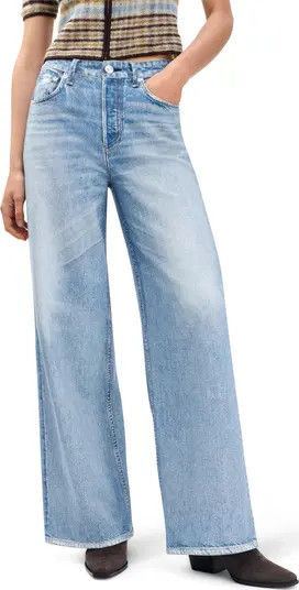 Miramar Sofie High Waist Wide Leg Cotton Terry Sweatpant Jeans | Nordstrom