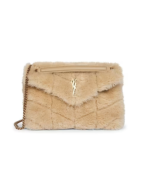 Small Shearling Puffer Shoulder Bag | Saks Fifth Avenue
