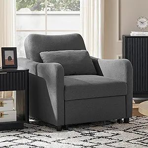 mopio Sophie 4-in-1 Convertible Sleeper Chair Bed, Accent Chair, Armchair, Chaise Lounge, Comfy R... | Amazon (US)