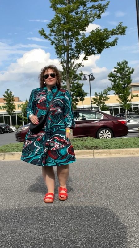 Zuri dress in XL rented from Armoire Style with my favorite black leather sling back from The Sak and Birkenstocks for a day of errand running and capturing my OOTD in the Whole Foods parking lot! 

#LTKPlusSize #LTKOver40 #LTKMidsize