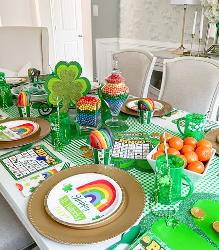 Celebrating the luck of the Irish with a fun and festive St. Patrick’s Day tablescape!🍀 My kids loved this!🌈

#LTKkids #LTKSeasonal #LTKhome