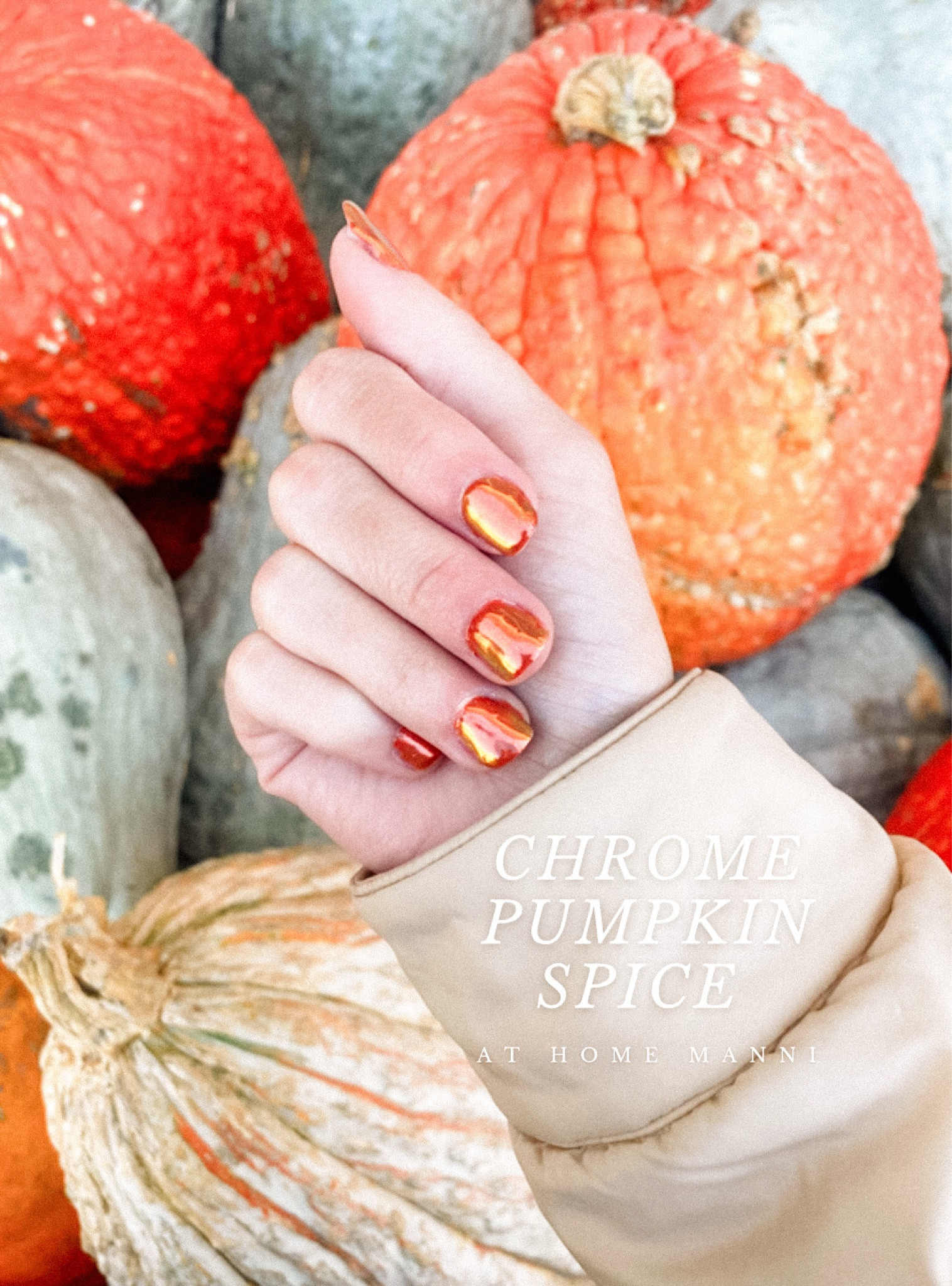 Recreated last years Pumpkin Spice Chrome nails this week…but not getting a great photo. So reshaping last years. 

🎃Base shade: A06🎃

Linked everything I used for this DIY gel manicure 
____________________________
Halloween nails | gel manicure | diy nails | short nails | pumpkin spice | chrome manicure | chrome nails 

#LTKxPrime #LTKHalloween #LTKSeasonal