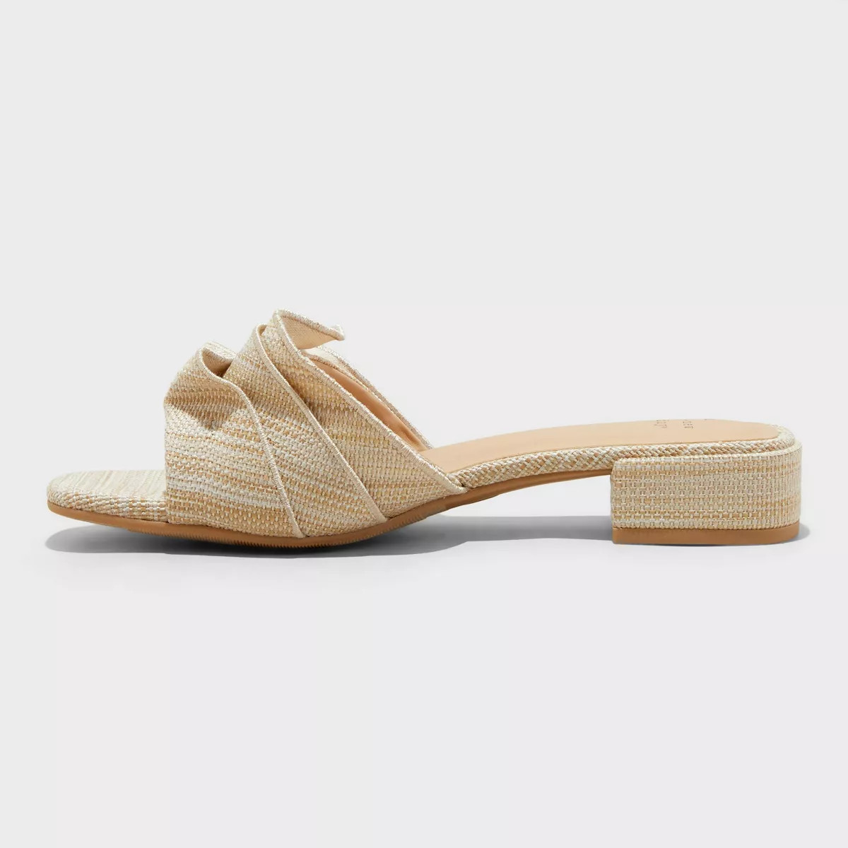 Women's Lyta Raffia Ruffle Sandals with Memory Foam Insole - A New Day™ Beige 12 | Target