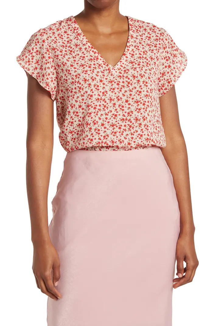 EVERLEIGH Tie Back V-Neck Hi-Low Tunic | Nordstromrack | Nordstrom Rack