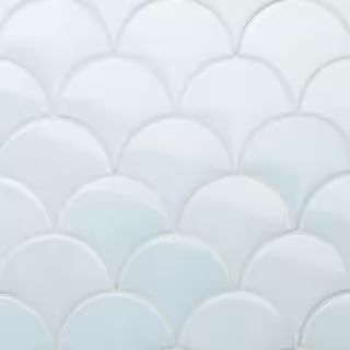 Beta Sky Blue 2.44 in. x 5 in. Scallop Polished Ceramic Wall Tile (4.06 sq. ft./Case) | The Home Depot