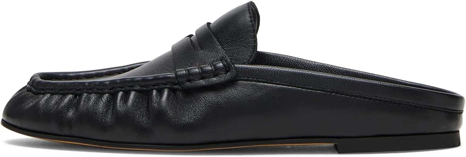 Loafers for Women Closed Round Toe Slip On Loafers Casual Fashion Slides Shoes Comfortable Ruched... | Amazon (US)