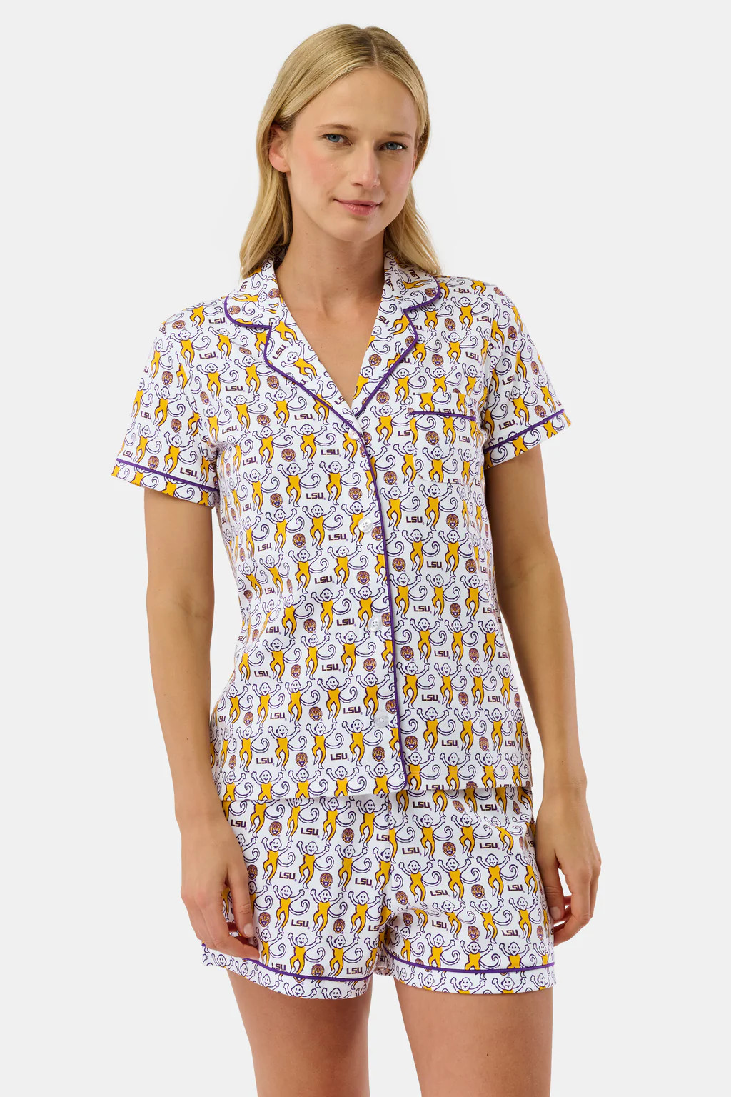 Tigers Lovely Monkey Polo Pajamas | Roller Rabbit
