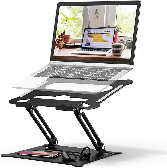 Adjustable Laptop Stand, FYSMY Ergonomic Portable Computer Stand with Heat-Vent to Elevate Laptop... | Amazon (US)